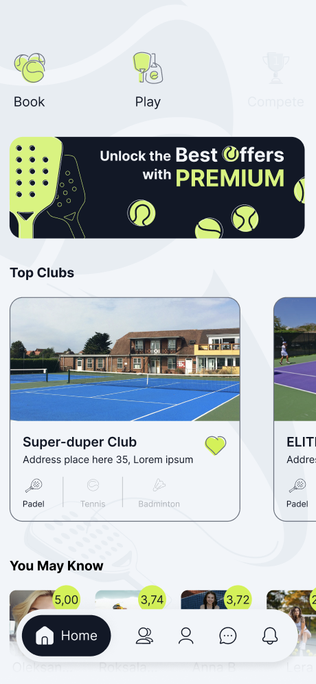 DropBall app — find clubs